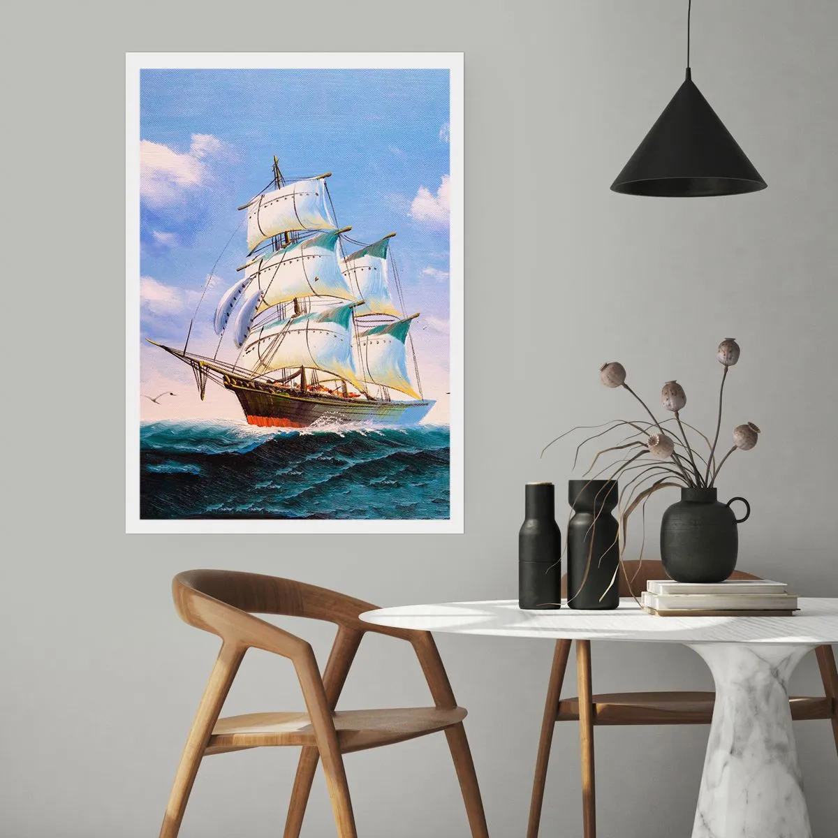 Plakat - Stolt med vinden - 50x70 cm
