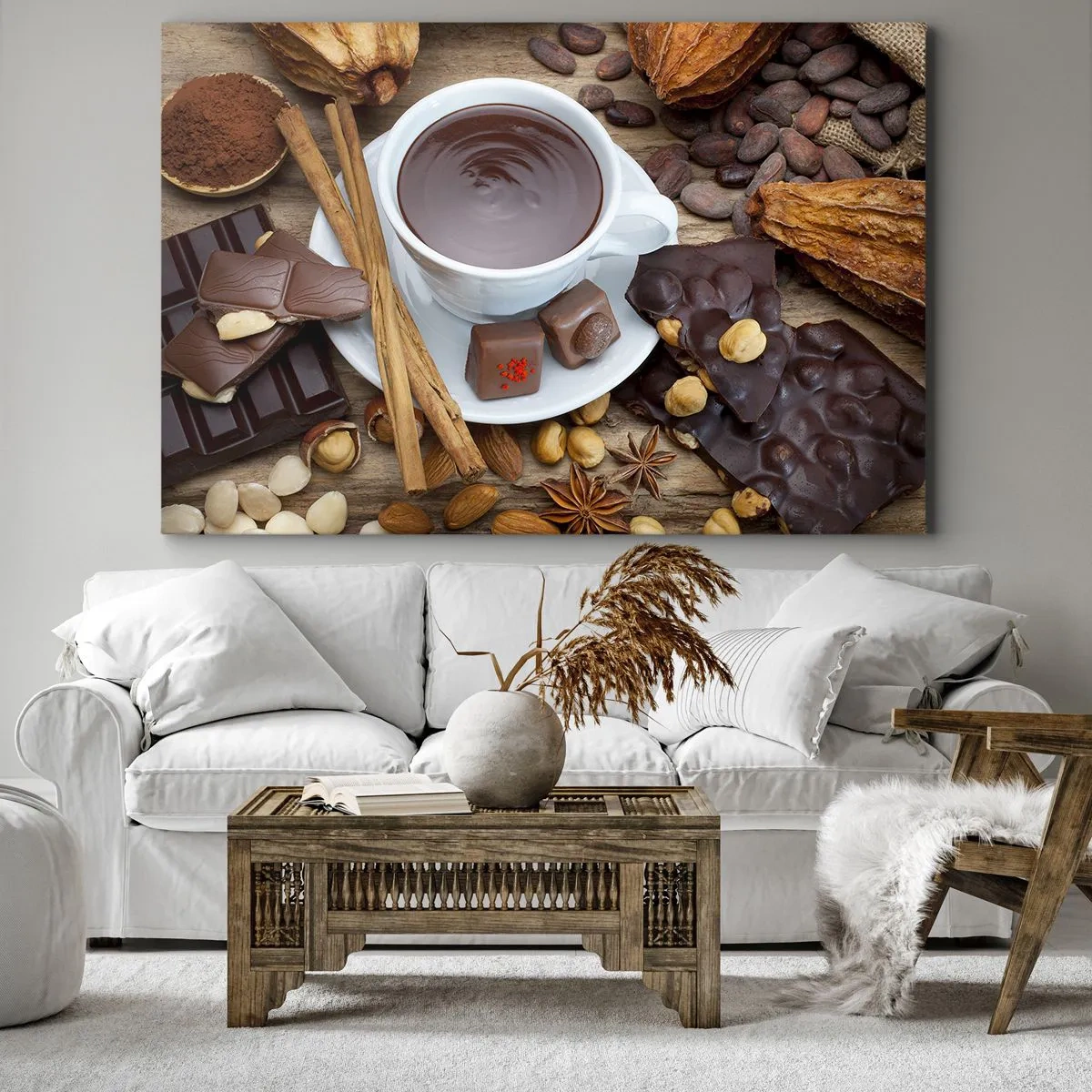 Lærredstryk - Billede på lærred - Fra en eventyrlig chokoladefabrik - 120x80 cm