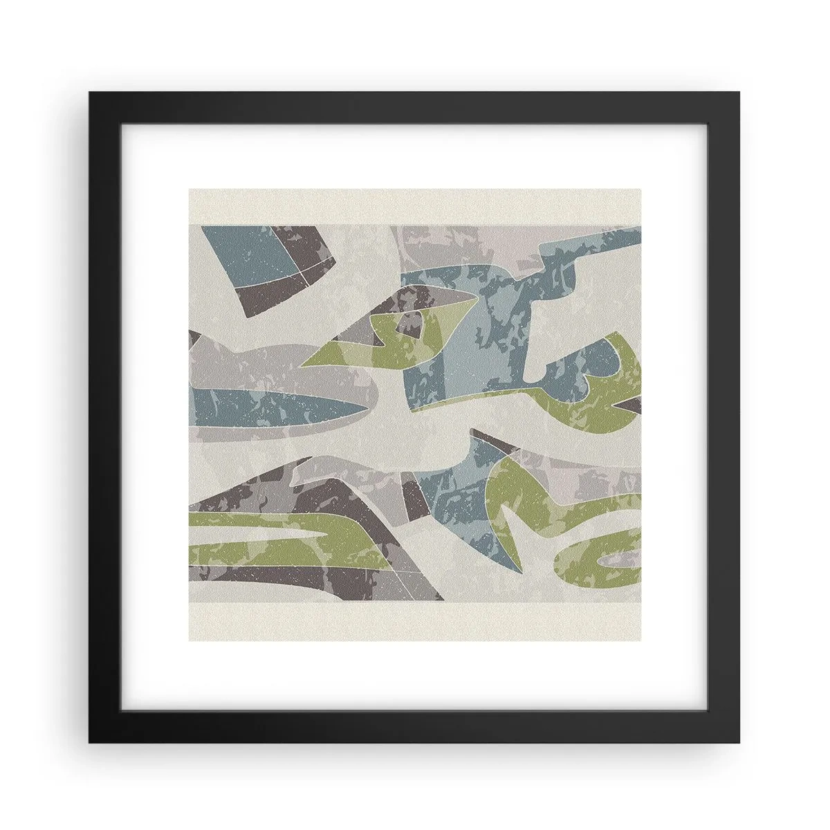 Plakat i sort ramme - Komposition bag glas - 30x30 cm