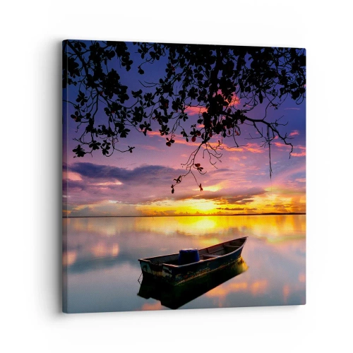 Lærredstryk - Billede på lærred - "Det ser ud til, at du hænger midt på himlen..." - 30x30 cm
