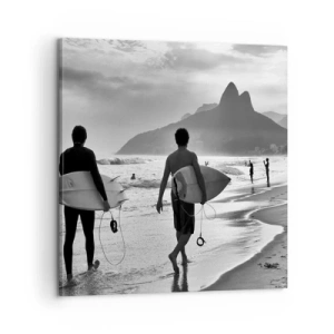 Lærredstryk - Billede på lærred - Samba til én bølge - 60x60 cm