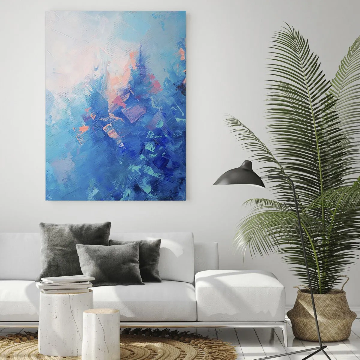 Billede på glas - Vinter abstraktion - 50x70 cm