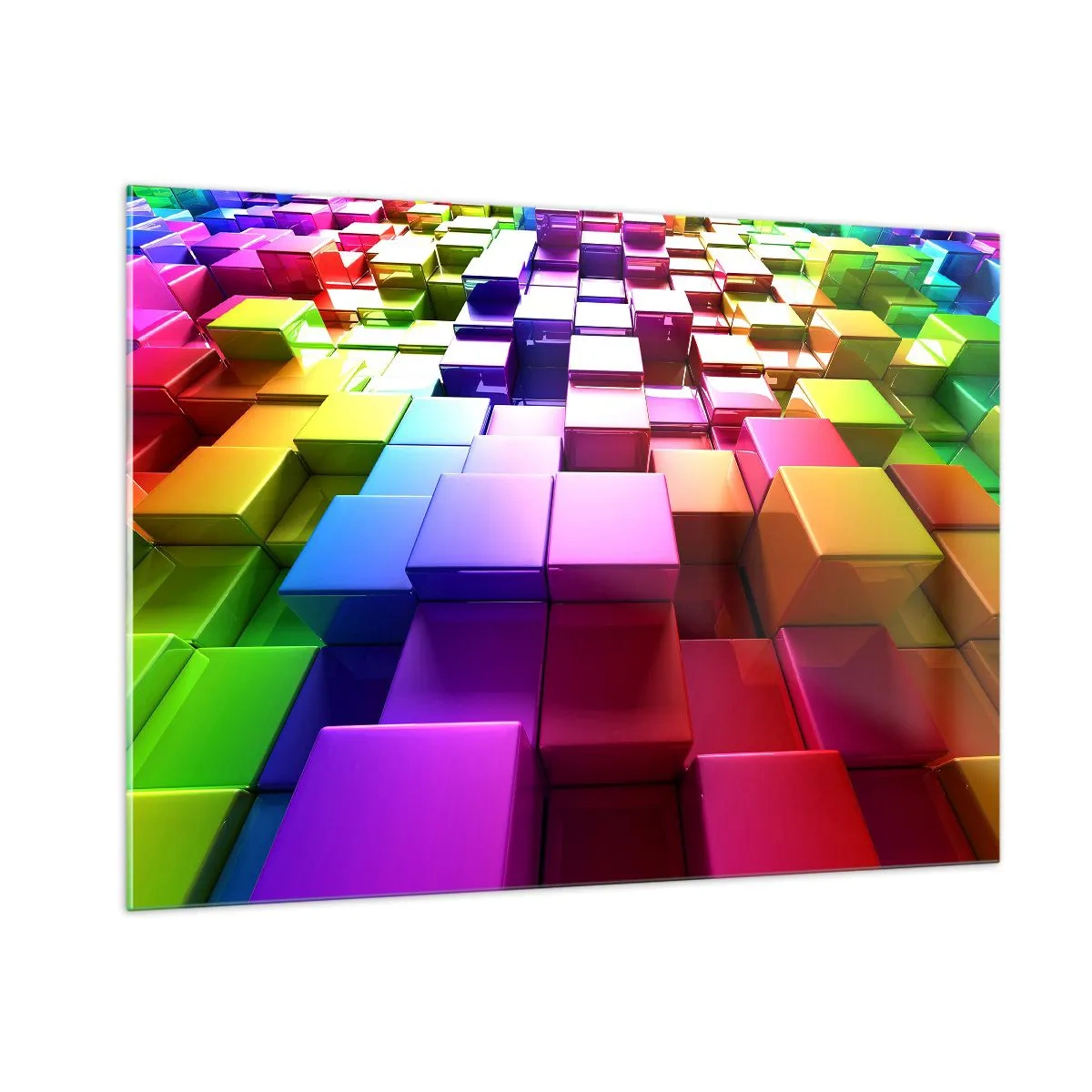 Billede på glas - Op-art sammen som et team - 100x70 cm