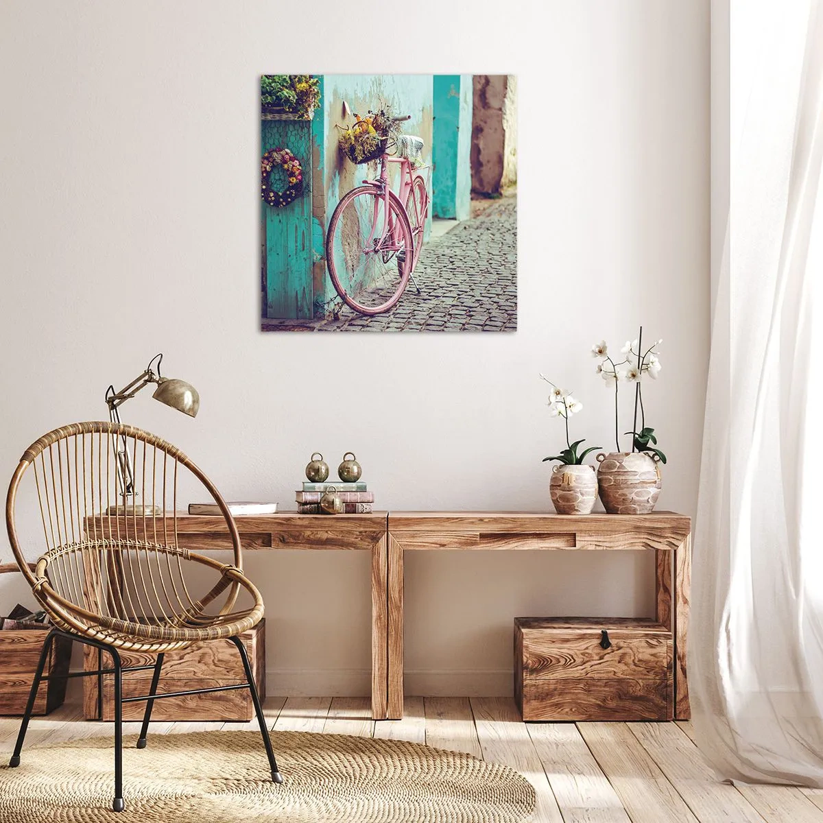 Lærredstryk - Billede på lærred - Jeg vender tilbage om lidt - 50x50 cm