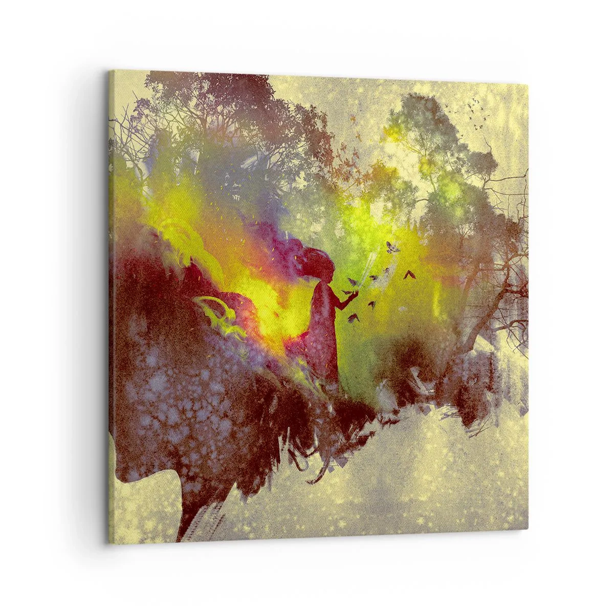 Lærredstryk - Billede på lærred - Moder Natur - 50x50 cm