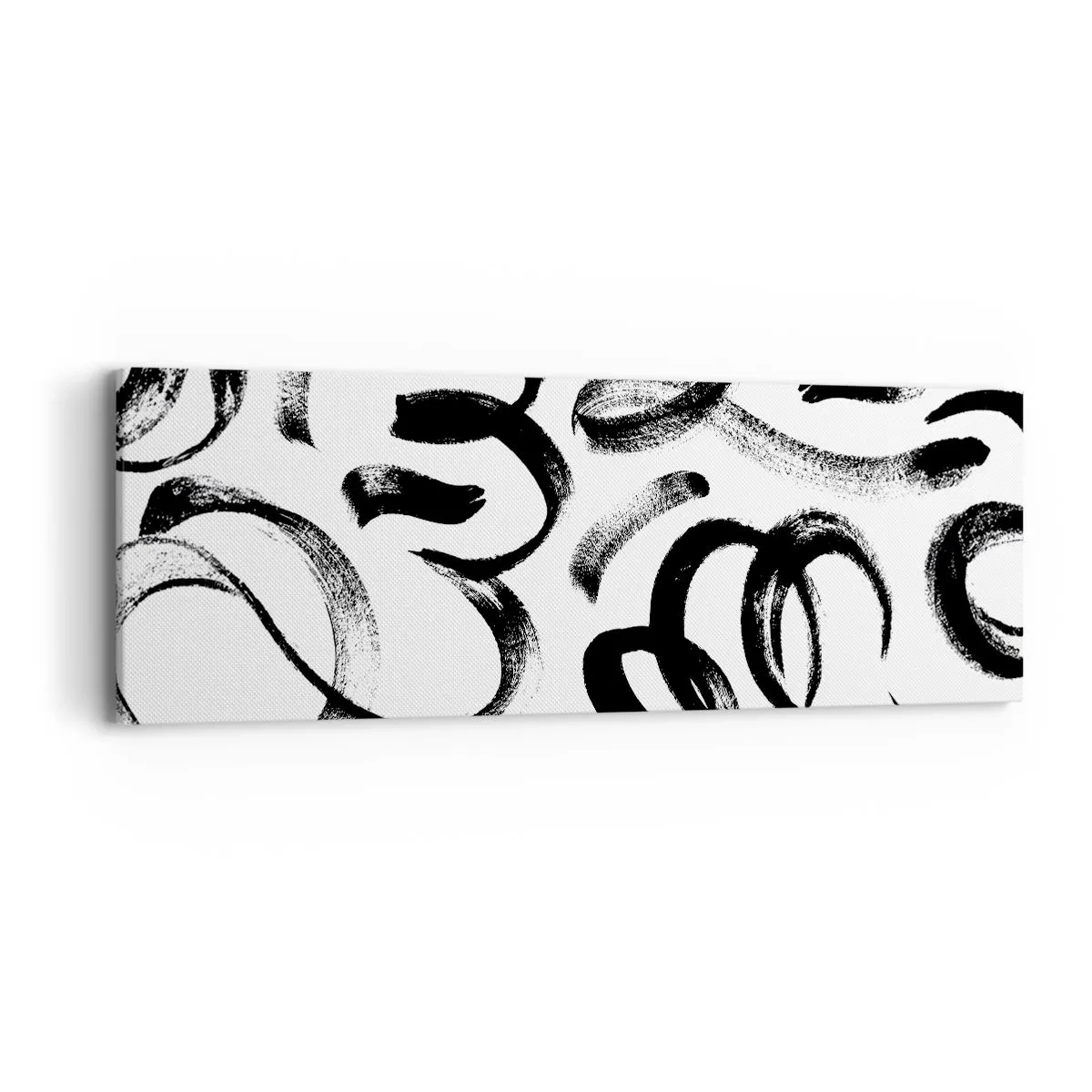Lærredstryk - Billede på lærred - I sort og hvidt - 90x30 cm