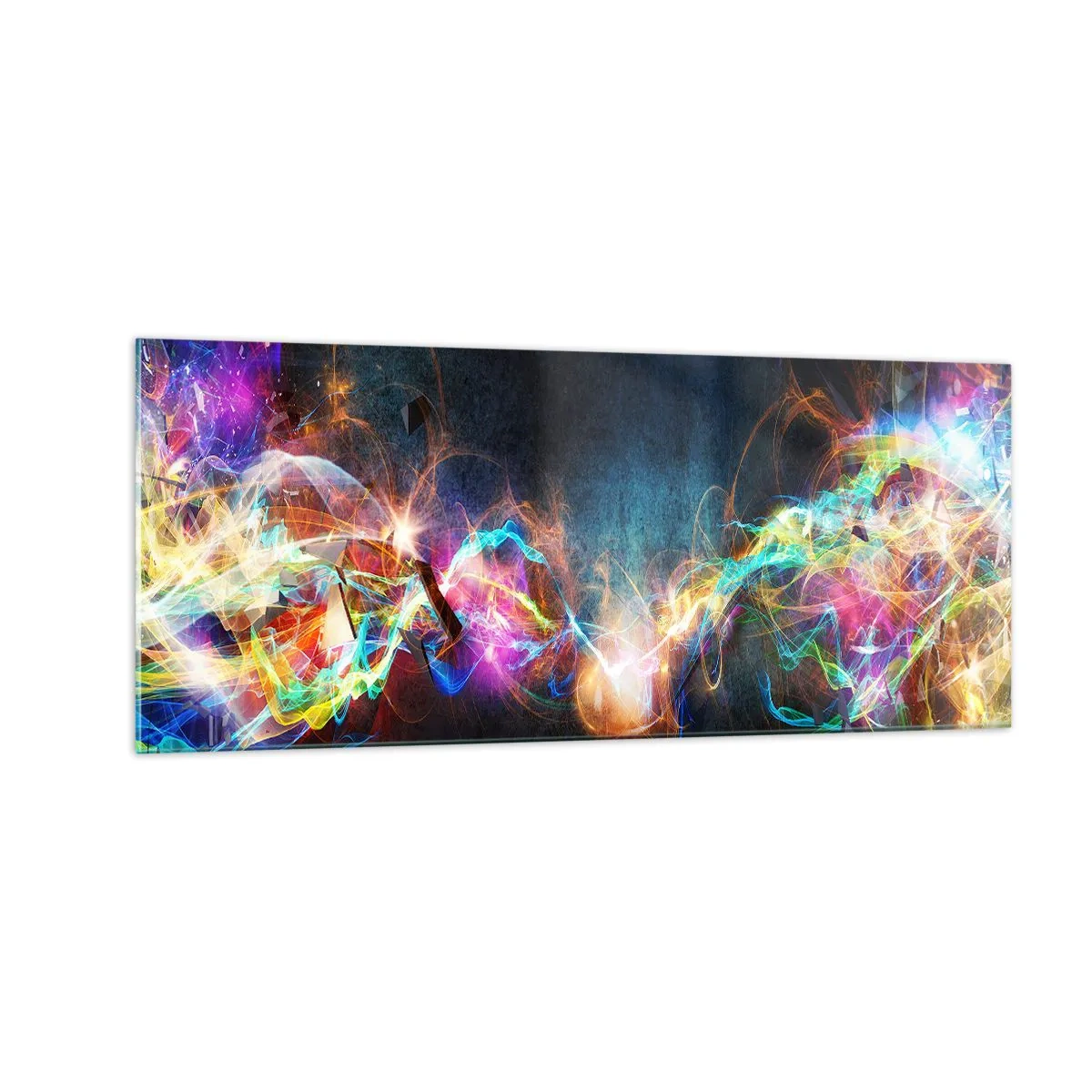 Billede på glas - Glædeligt imod mørket - 100x40 cm