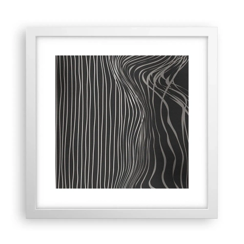 Plakat i hvid ramme - Rytme og accent - 30x30 cm