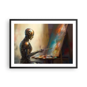 Plakat i sort ramme - Fremtidens kunst - 70x50 cm