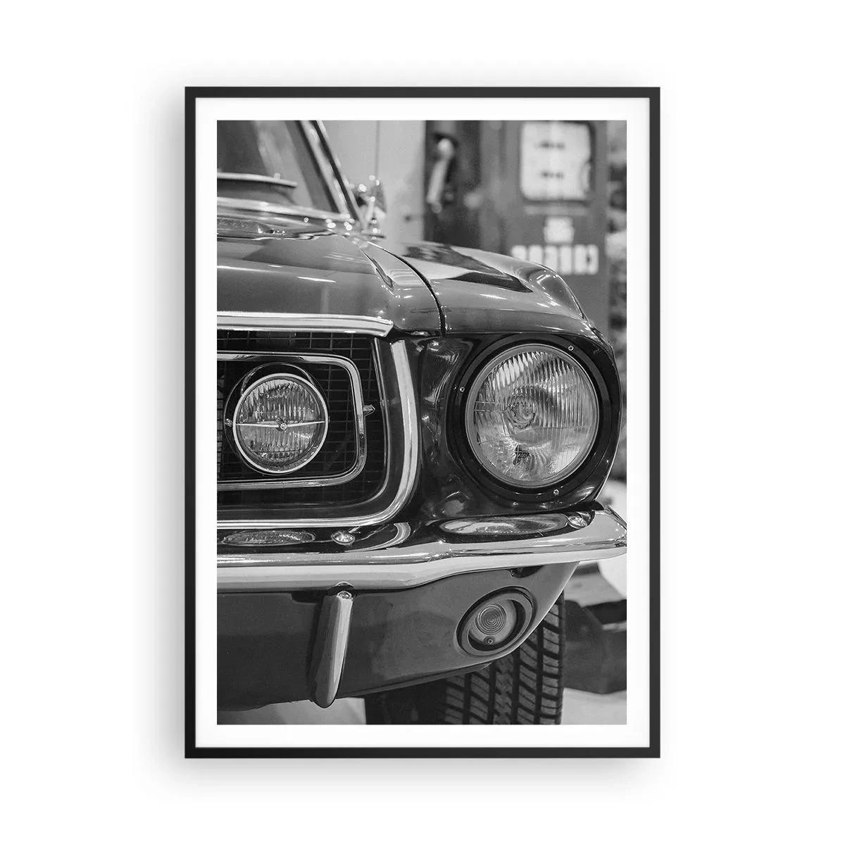 Plakat i sort ramme - Hård kørsel - 70x100 cm