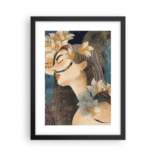 Plakat i sort ramme - Eventyret om prinsessen med liljerne - 30x40 cm