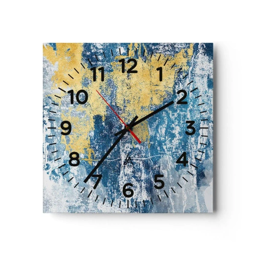 Vægur, Uret - En fredfyldt abstraktion - 40x40 cm