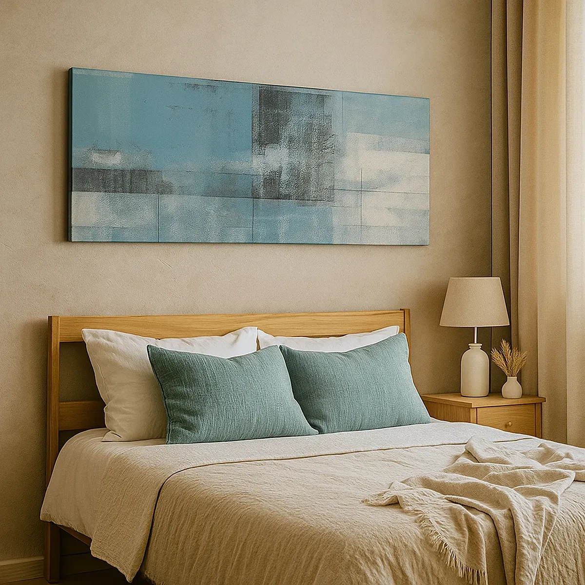 Lærredstryk - Billede på lærred - Vand og luft - 30x30 cm