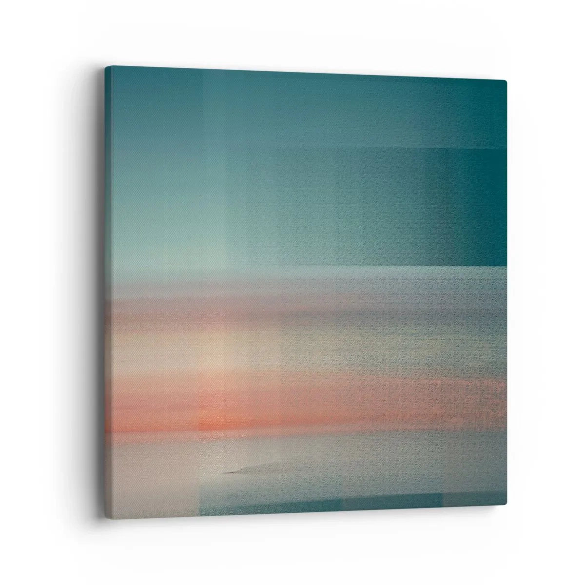 Lærredstryk - Billede på lærred - Abstraktion: bølger af lys - 40x40 cm