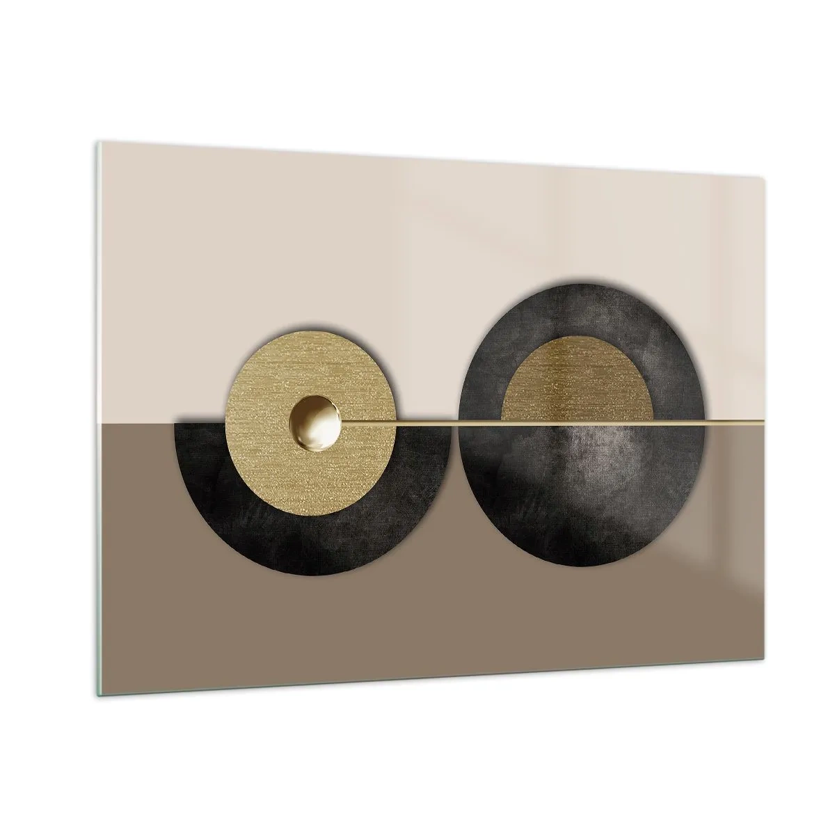Billede på glas - Variationer omkring en cirkel - 100x70 cm