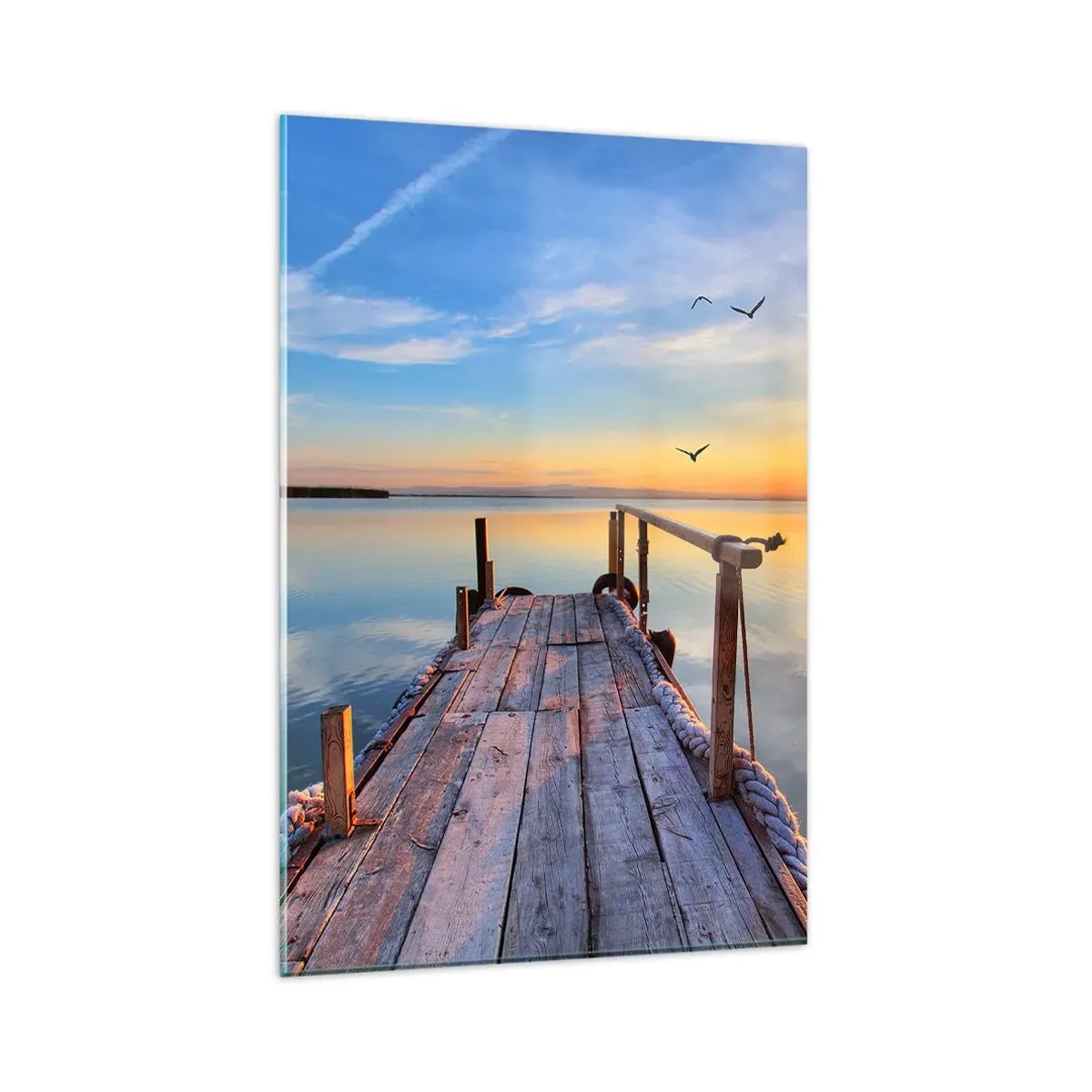 Billede på glas - Går fremad mod solen - 80x120 cm