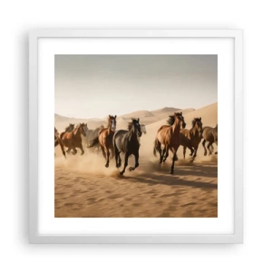 Plakat i hvid ramme - Fri som vinden - 40x40 cm