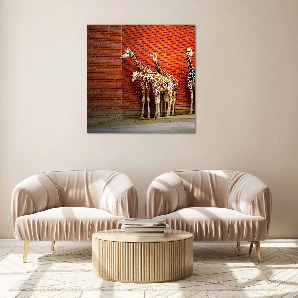 Billede på glas - Kan du se nogen akacie? - 70x70 cm