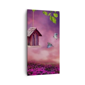 Lærredstryk - Billede på lærred - Invitation til middag - 55x100 cm