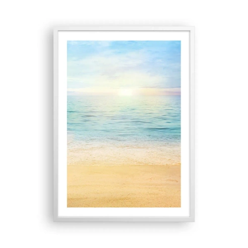 Plakat i hvid ramme - Det store blå - 50x70 cm