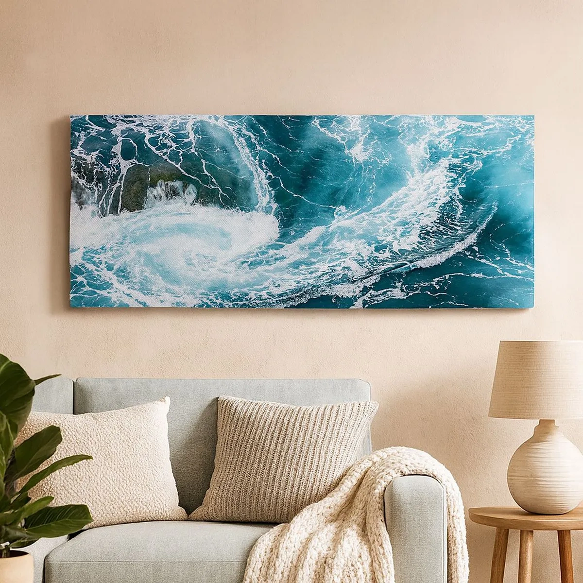 Lærredstryk - Billede på lærred - Porten til jordens indre - 100x40 cm