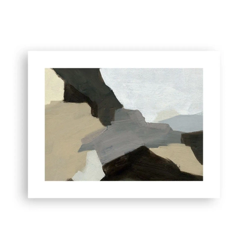 Plakat - Abstraktion: afsked med det grå - 40x30 cm