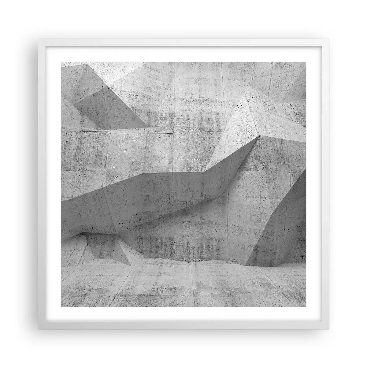 Plakat i hvid ramme - En ægte udfordring - 60x60 cm