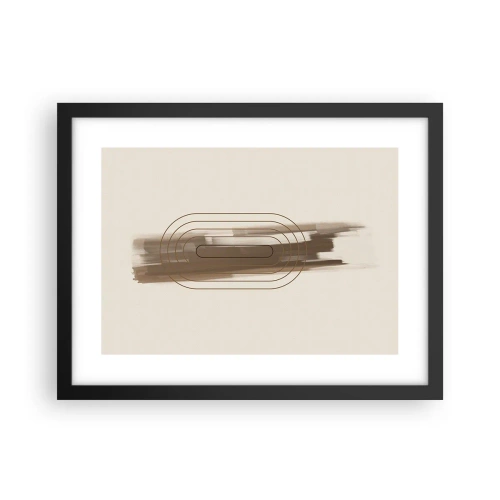 Plakat i sort ramme - Et pust af gråvejr - 40x30 cm
