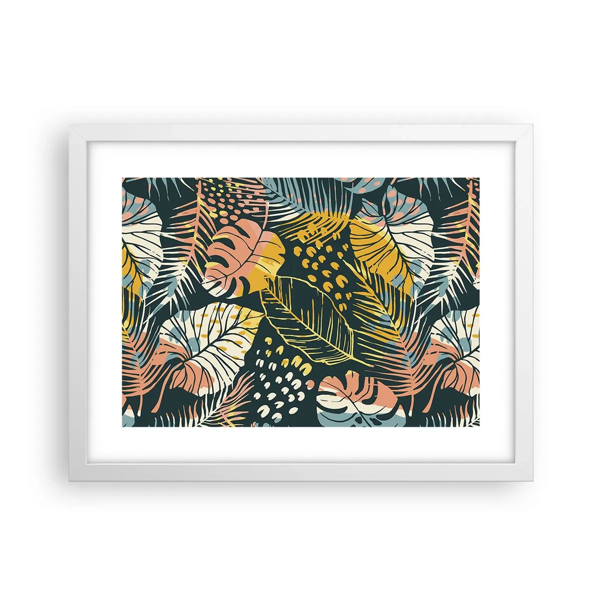 Plakat i hvid ramme - Løvrig fantasi - 40x30 cm