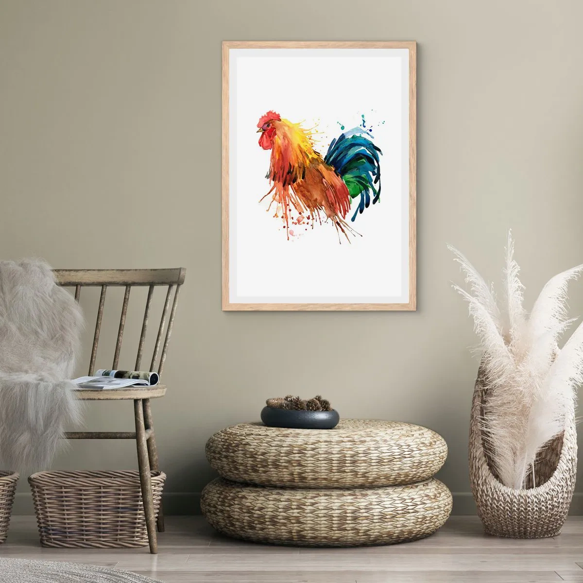 Plakat i ramme af lyst egetræ - Kongelig kappe, kongelig stolthed - 61x91 cm