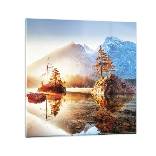 Billede på glas - Naturen i et nyt lys - 30x30 cm