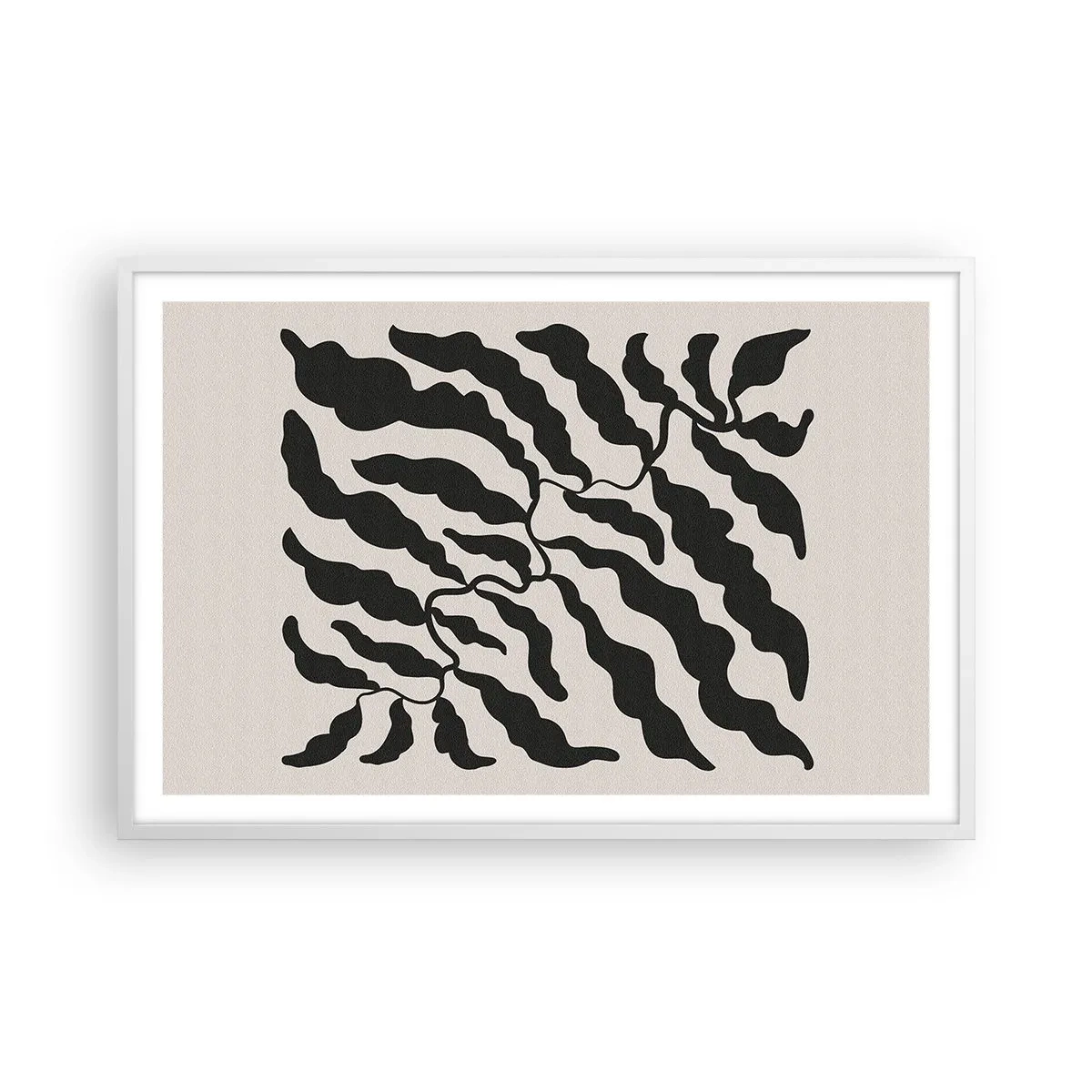 Plakat i hvid ramme - En firkants natur - 91x61 cm