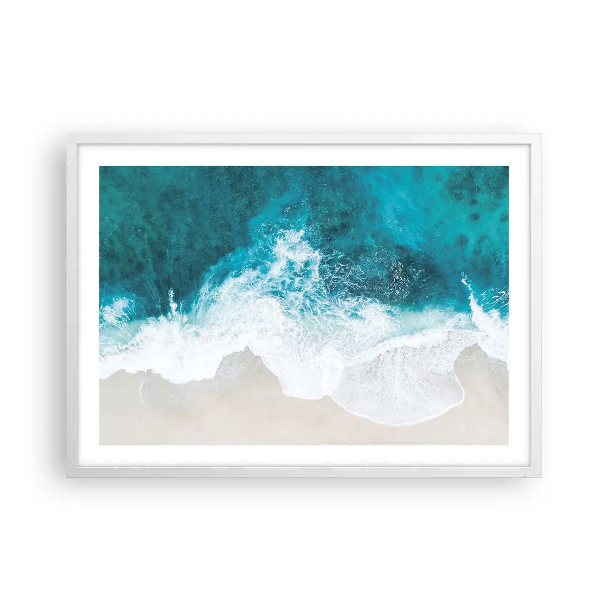 Plakat i hvid ramme - Naturlig kærtegn - 70x50 cm