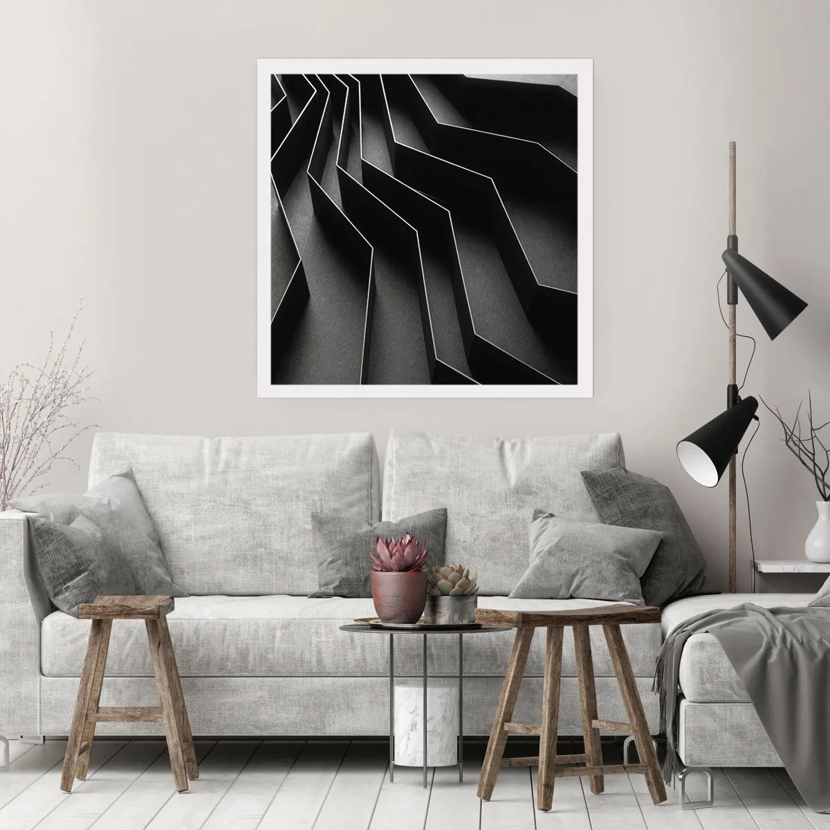 Plakat - Rumlig orden - 30x30 cm