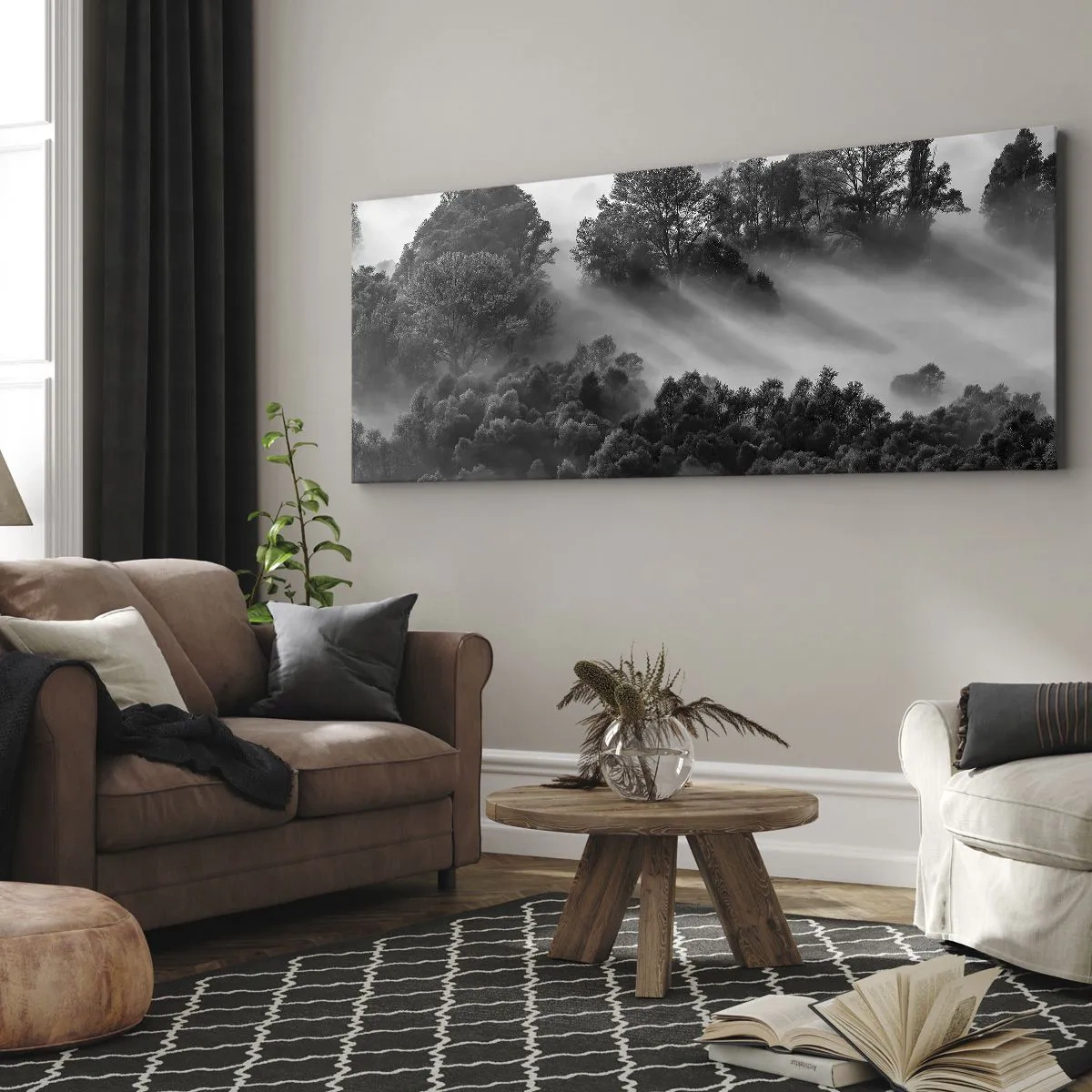 Lærredstryk - Billede på lærred - At vågne fra søvnen - 100x40 cm