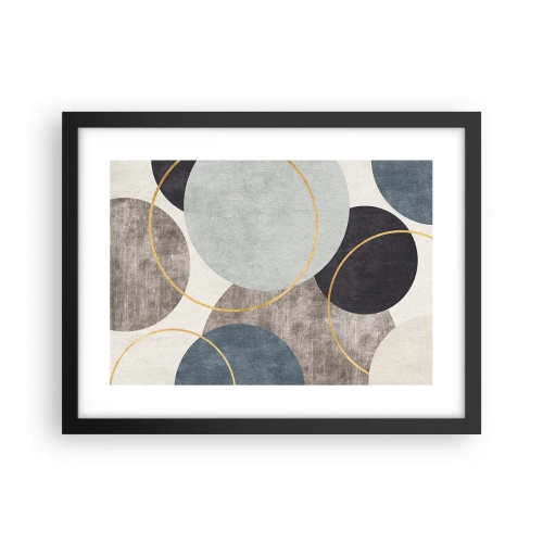 Plakat i sort ramme - Hjul efter hjul - 40x30 cm