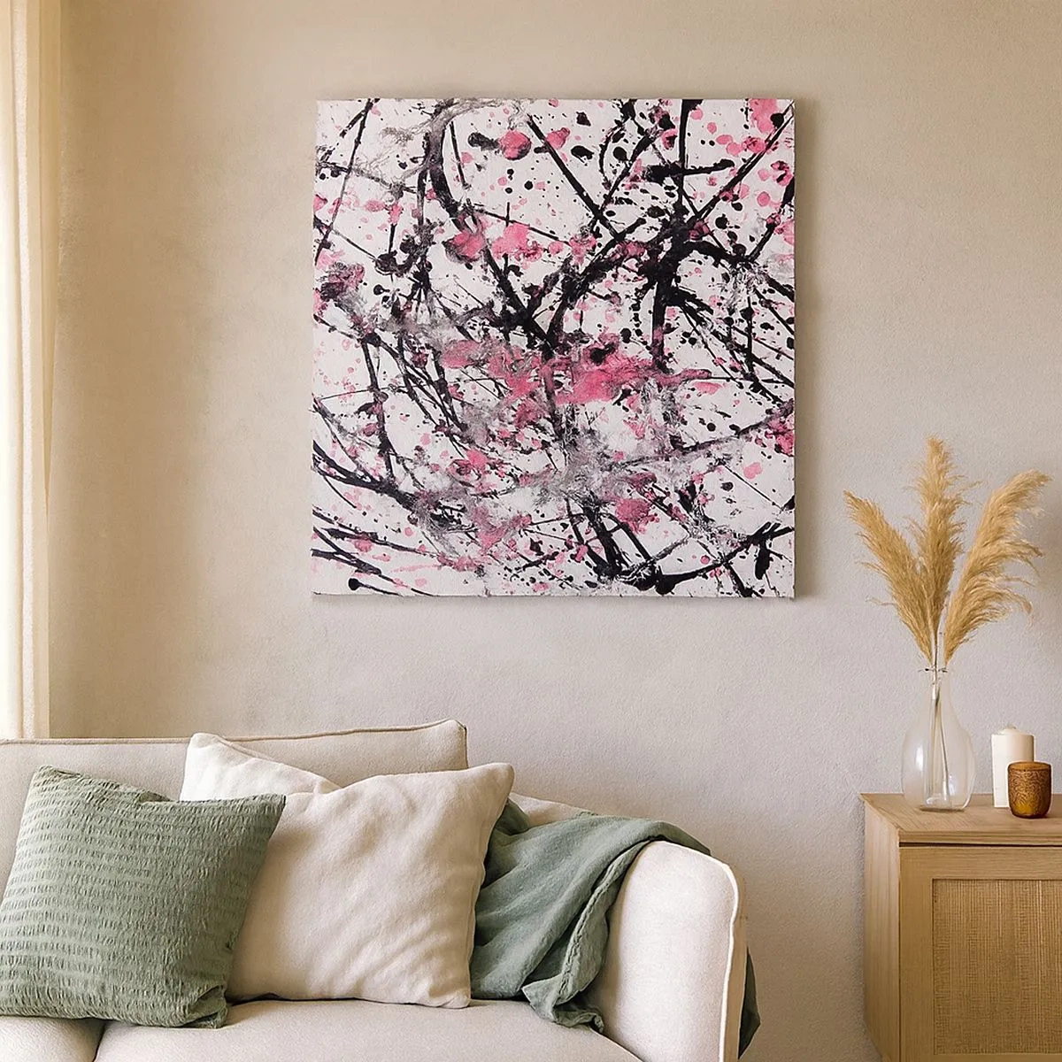 Lærredstryk - Billede på lærred - Livets flygtige natur - 30x30 cm