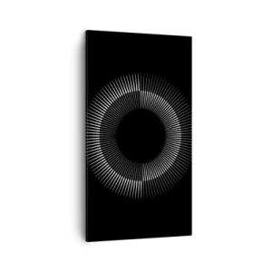 Lærredstryk - Billede på lærred - Sort sol - 45x80 cm