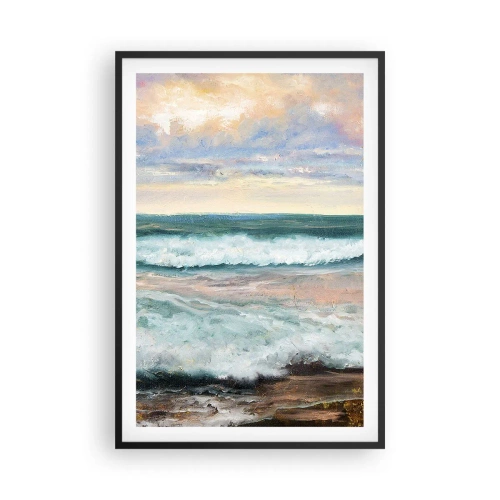 Plakat i sort ramme - Her vil du glatte din sjæl - 61x91 cm