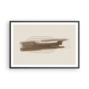 Plakat i sort ramme - Et pust af gråvejr - 91x61 cm