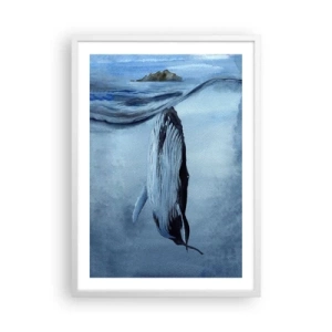 Plakat i hvid ramme - To verdener i nord - 50x70 cm