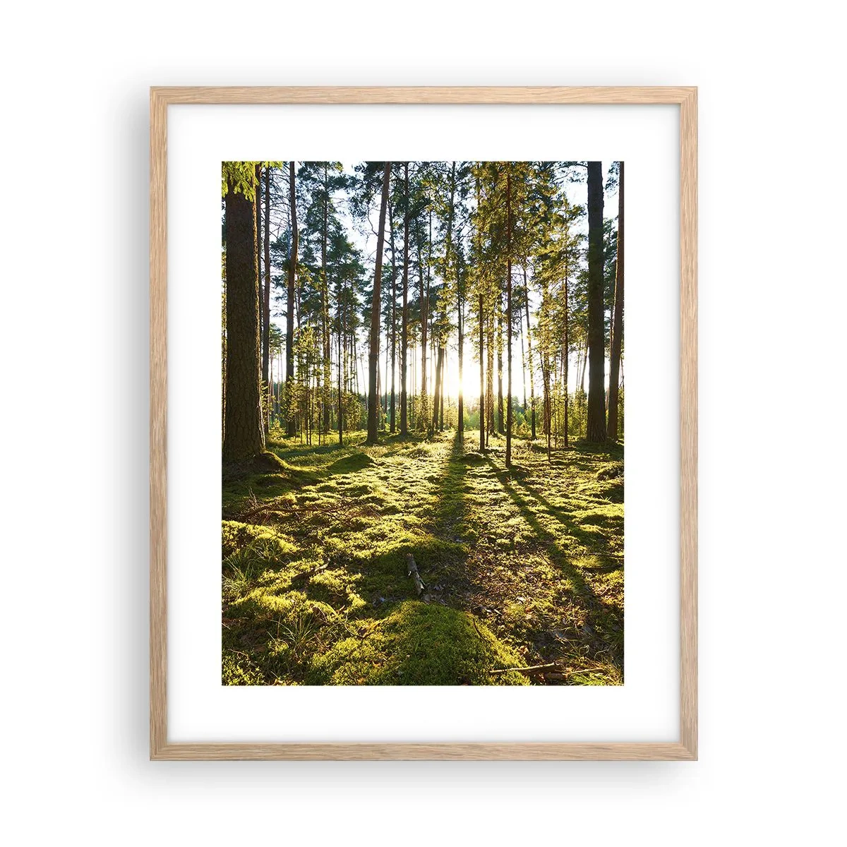 Plakat i ramme af lyst egetræ - ...Bag de syv skove - 40x50 cm