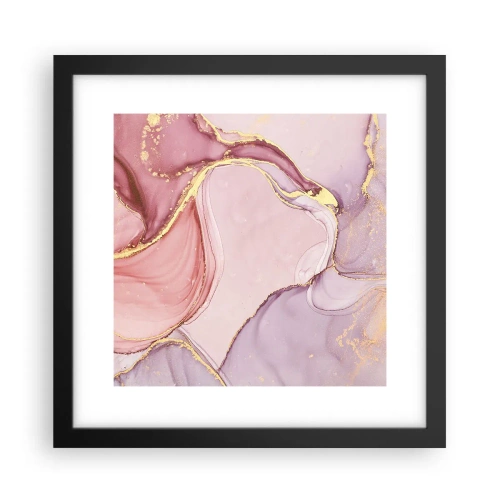 Plakat i sort ramme - Et kærtegn af farver - 30x30 cm