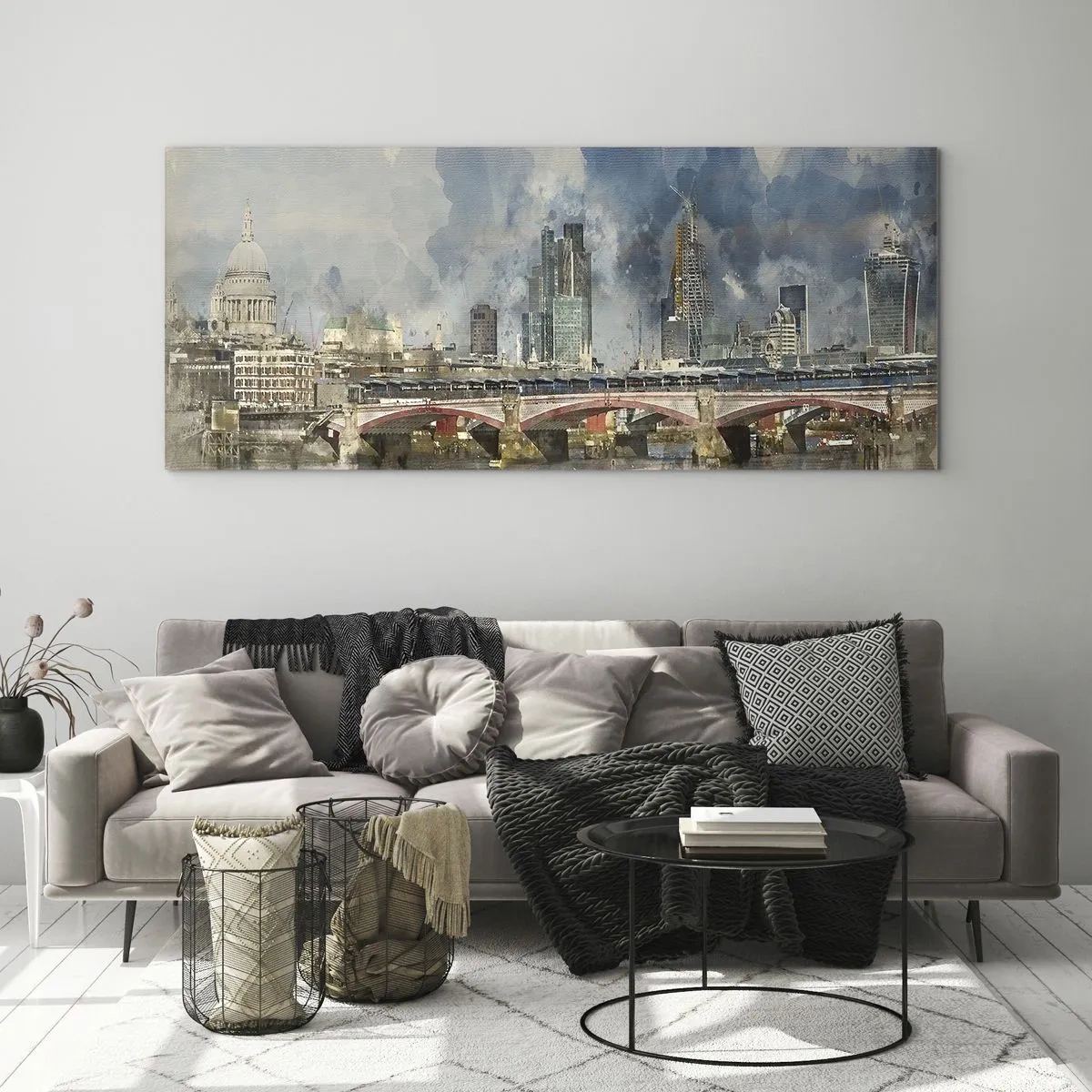 Billede på glas - London i al sin pragt - 160x50 cm
