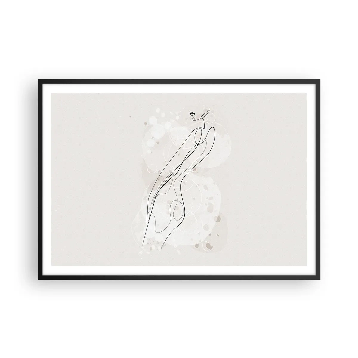 Plakat i sort ramme - At forvilde sig med blikket - 100x70 cm