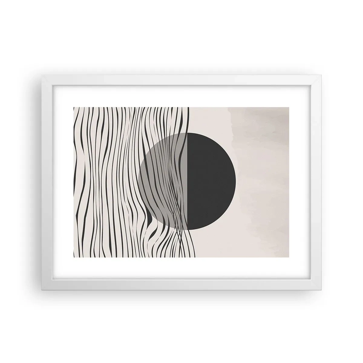 Plakat i hvid ramme - Halvkomposition - 40x30 cm