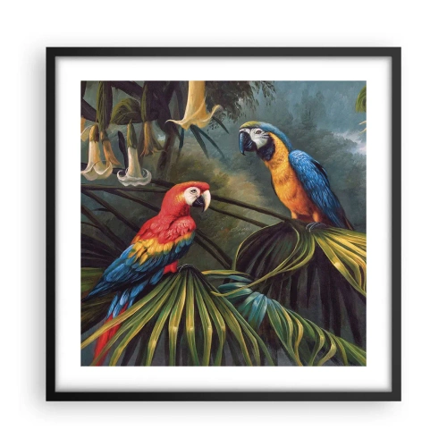 Plakat i sort ramme - Romantik i troperne - 50x50 cm