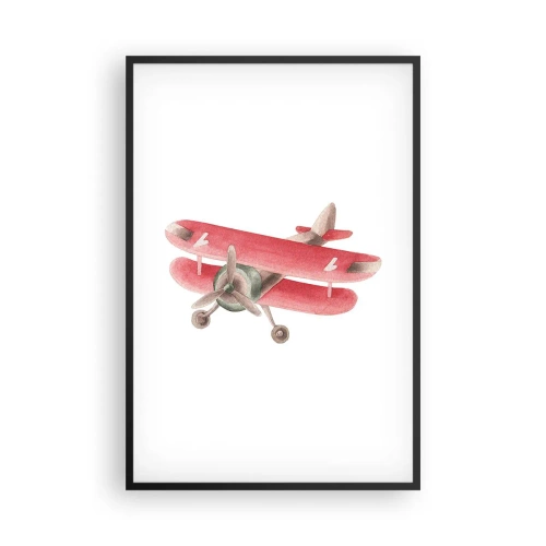 Plakat i sort ramme - Klar til at flyve højt - 61x91 cm