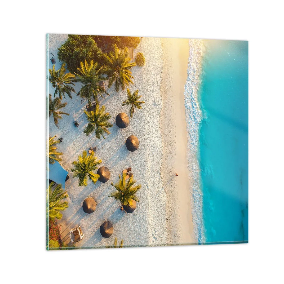 Billede på glas - Velkommen til paradis - 30x30 cm