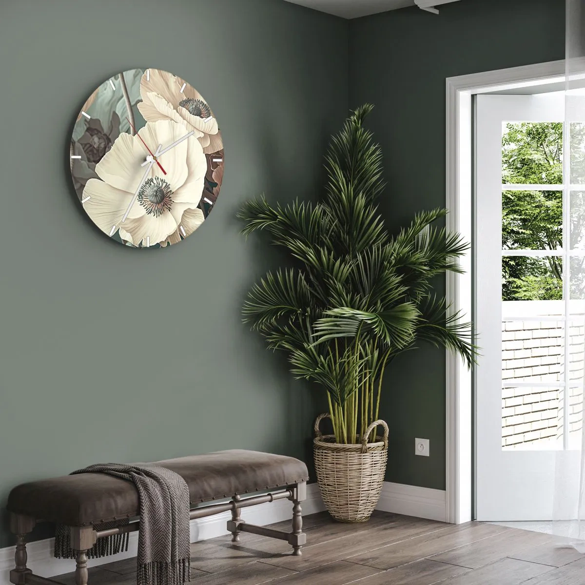 Vægur, Uret - Valmuernes hvisken - 40x40 cm